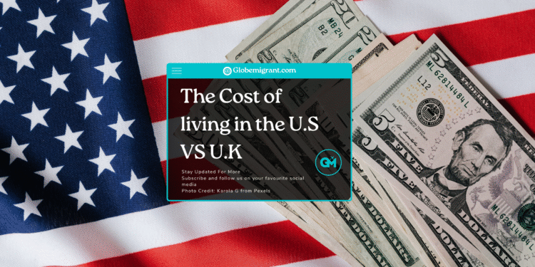 The Cost of living in the U.S VS U.K- Featured Image