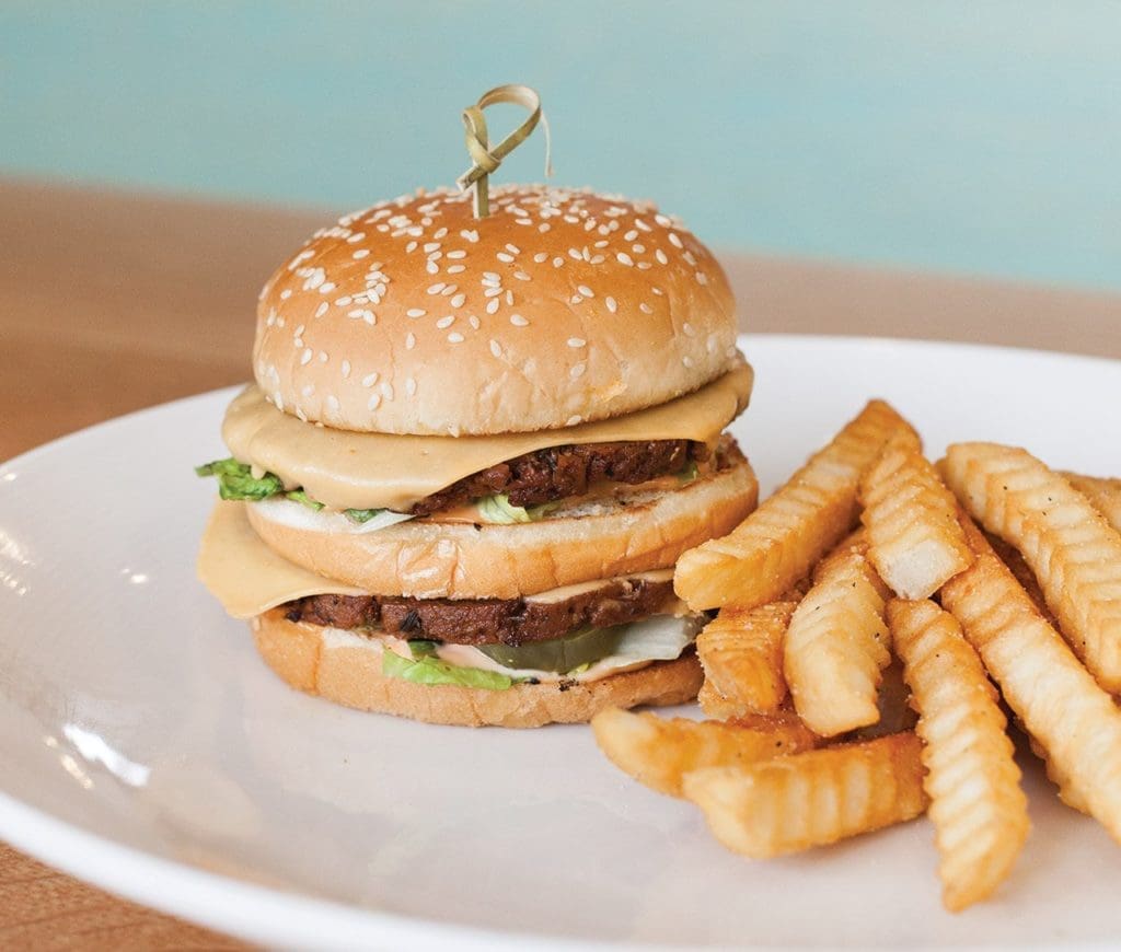 Burger at J Selbys 10 Best Vegan Restaurants in the USA