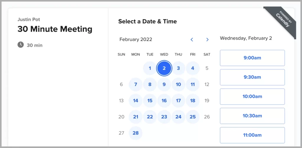 calendly The 7 best tools for CEOs to improve productivity