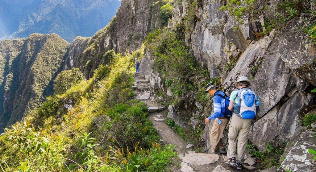 1 slide inca trail peru hikers mountains pano Tips & Guides: The Incredible Inca Trail to Machu Picchu Hike