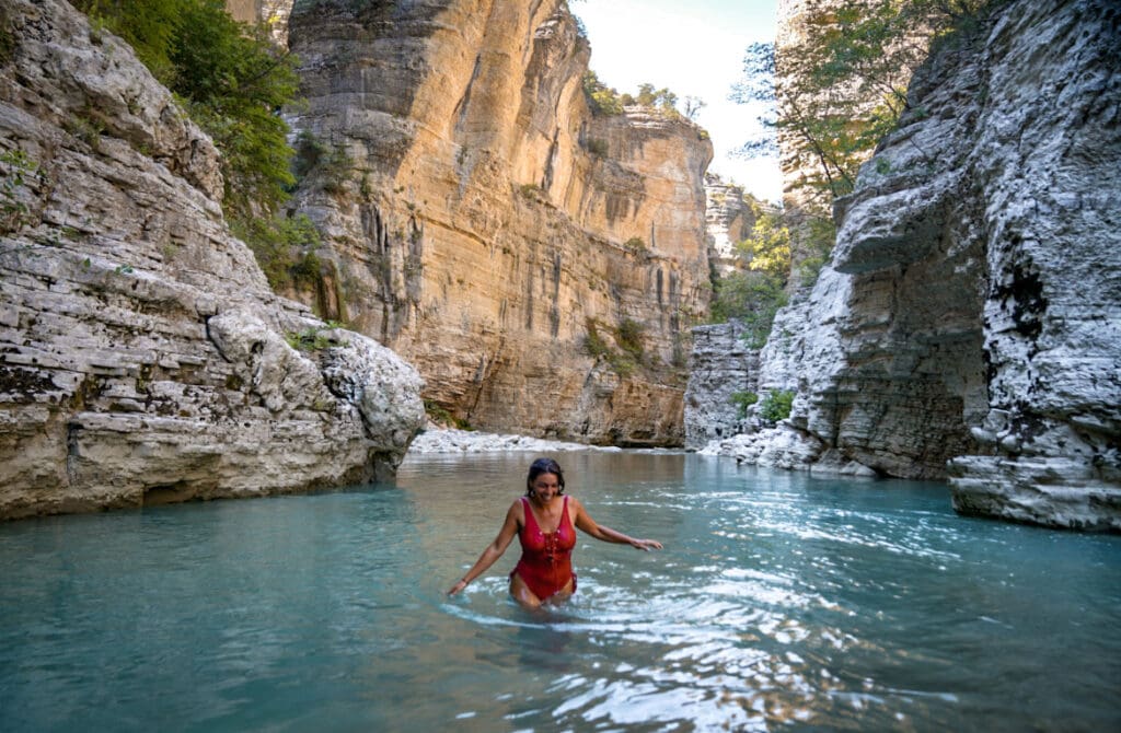 Osumit Canyon swimming 15 Best Things To Do in Berat, Albania