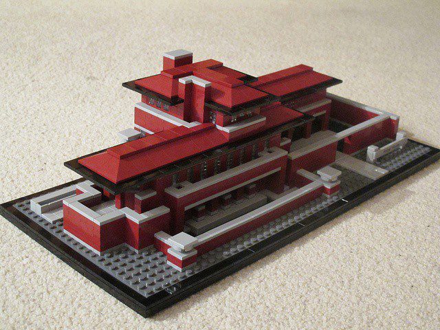 Architectural plan for a must-see Frank Lloyd Wright homes 