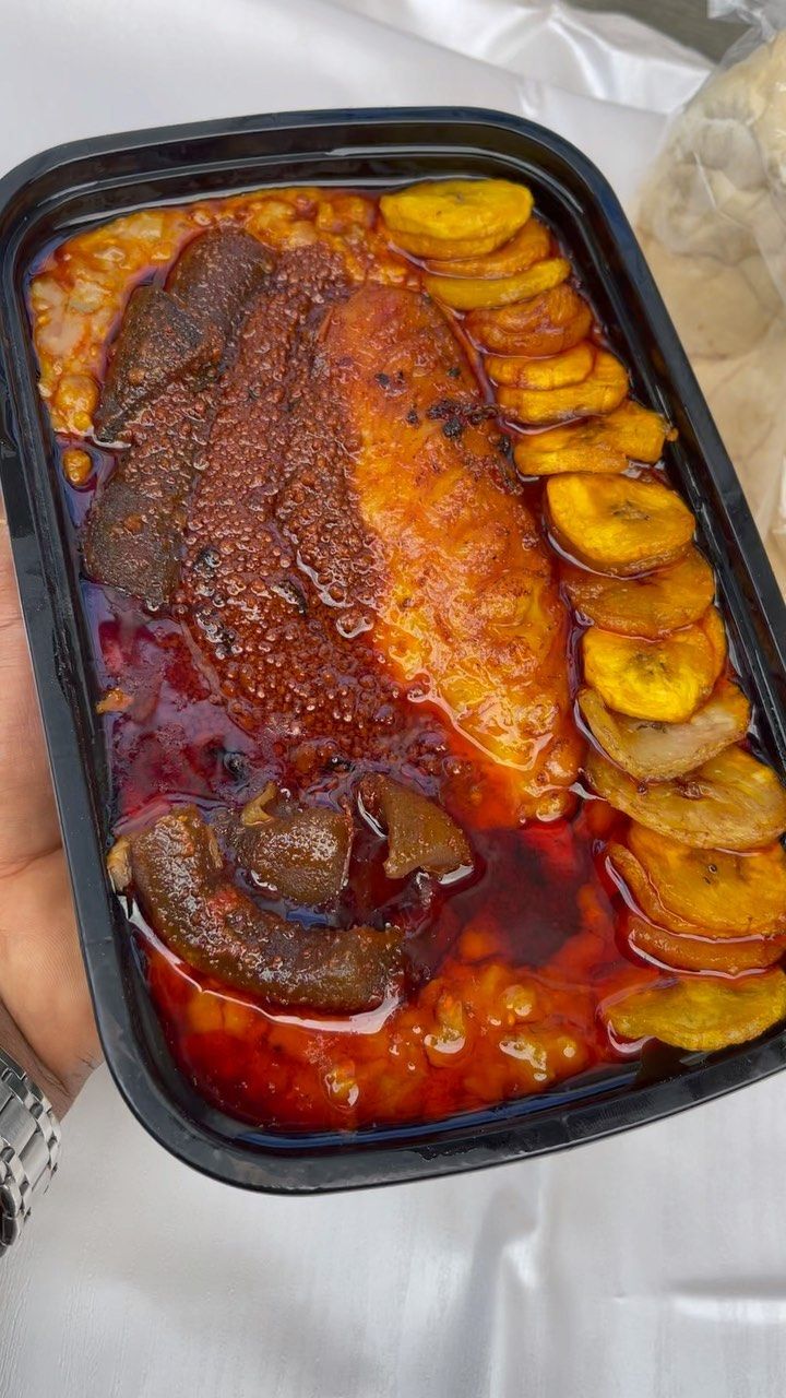 Popular Nigerian Meals Beans, Plantain and Protein