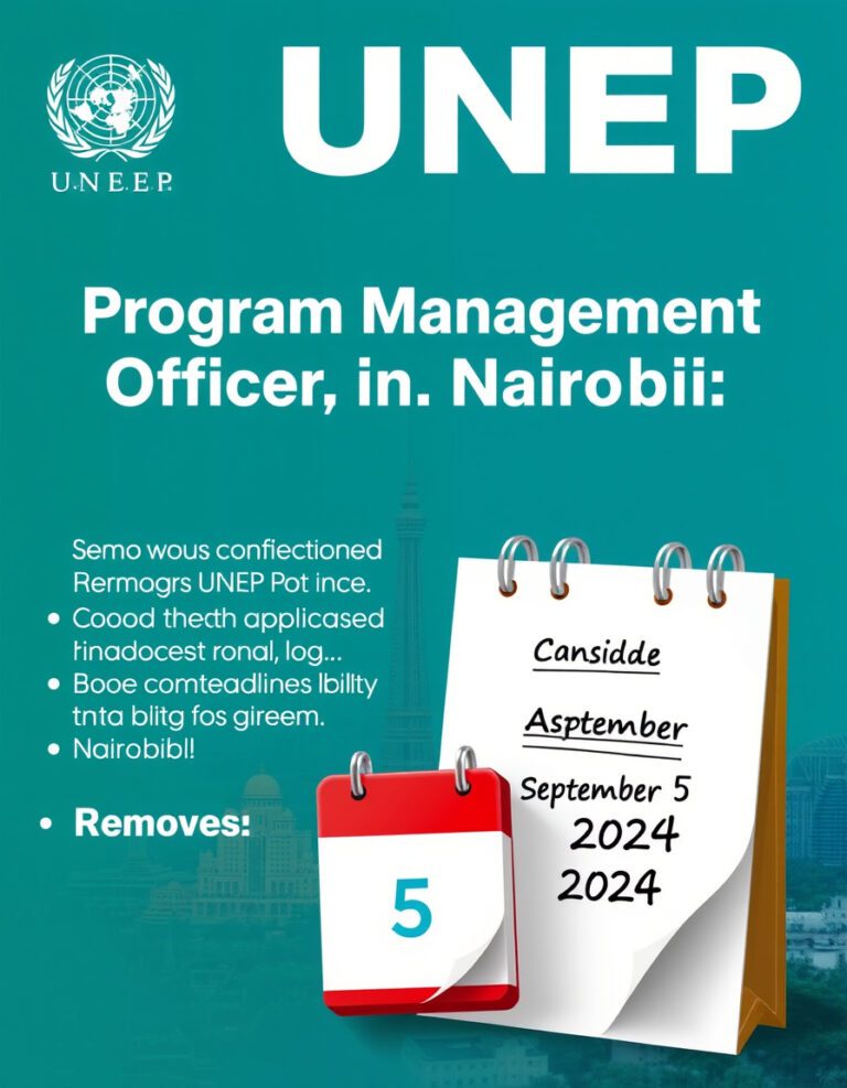 UNEP Seeks Program Management Officer in Nairobi. Apply by September 5 2024