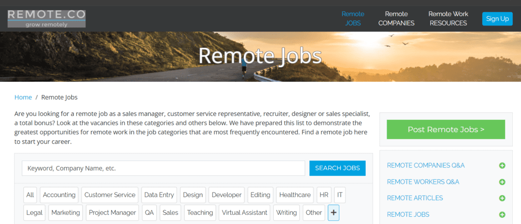 remote.co-Accessing Employment in the Digital Age Best Online Remote Job Boards In 2024