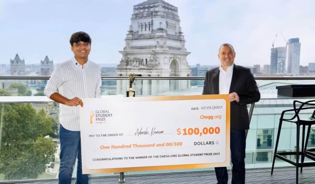 Indian innovator wins Global Student Prize 2025 1 Indian innovator wins Global Student 2025 Price Money
